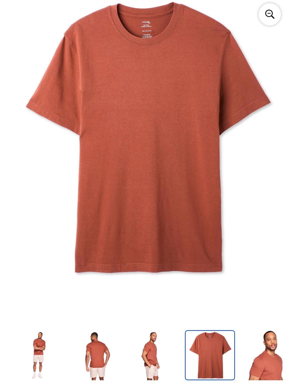 George Rust-Orange Crewneck T-Shirt